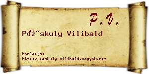 Páskuly Vilibald névjegykártya
